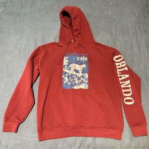 Rainforest Cafe Orlando Souvenir hoodie Pullover‎ Sweatshirt Size Large GUC!